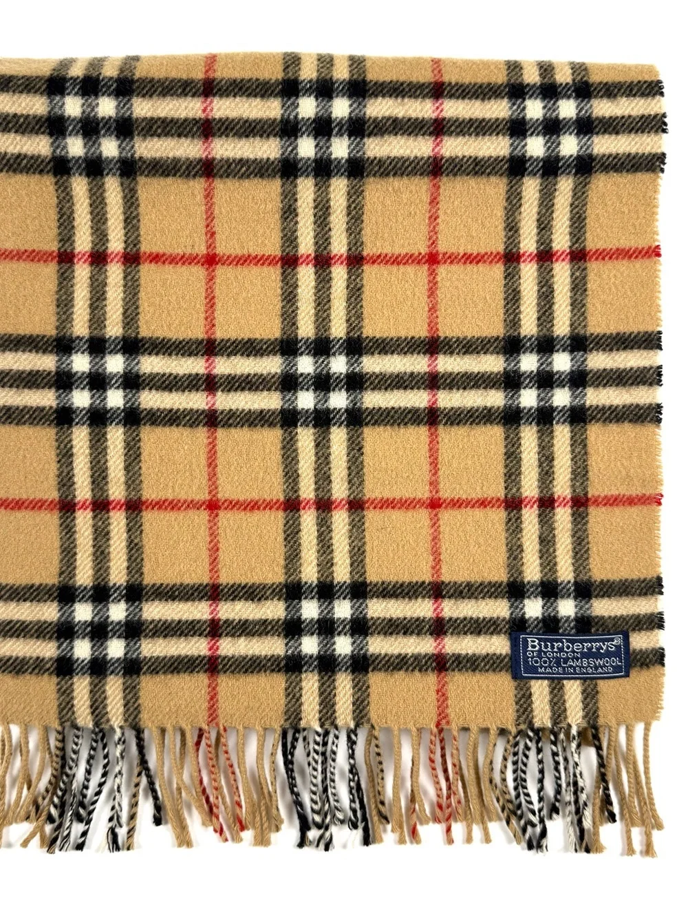 Authentic Vintage Burberry Nova Check Lambswool Scarf